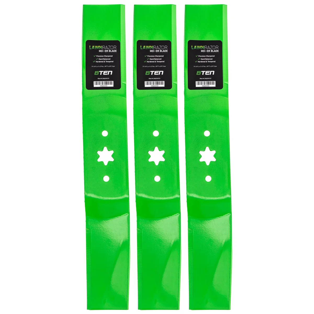 LawnRAZOR High Lift Blade For Huskee Yard-Machines White Outdoor 942-0623 742-0623 742-0623-0637 | 3-PACK
