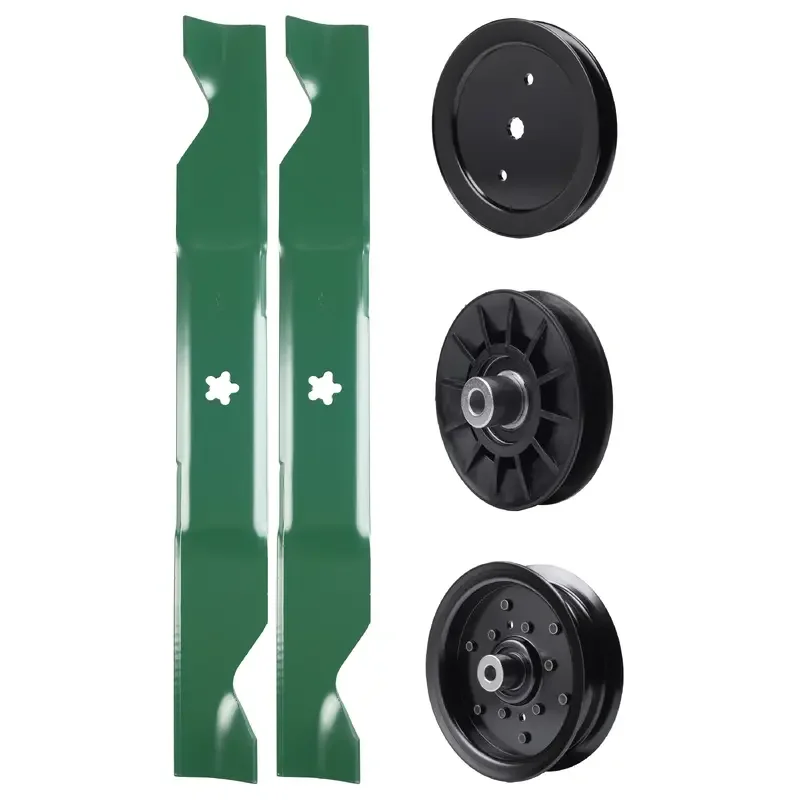 UDC Parts Mower Kit / Pulley 195945 + Pulley 532194326 + Pulley 532196106 + 2 Pack Blades 405380 / Fits Jonsered LT2223A2 LT2320A2 YT46