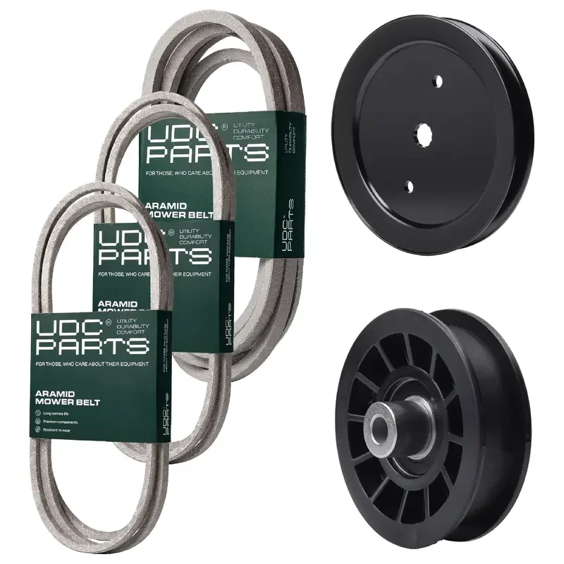 UDC Parts Mower Kit / Belt 130969 + Belt 197242 + Belt 405143 + Pulley 195945 + Pulley 532194327 / Fits Jonsered LT2320A2