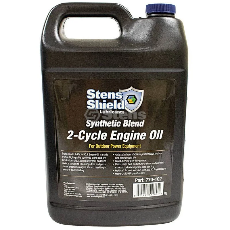 Stens Shield Synthetic Blend 2-Cycle Oil – 1 Gallon, Case of 4
