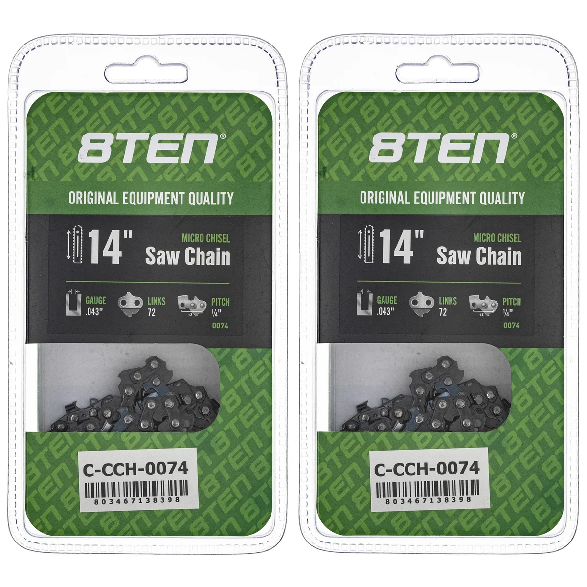 Chainsaw Chain 14 Inch .043 1/4 72DL For Stihl 36700050072 71PM372 | 2-PACK