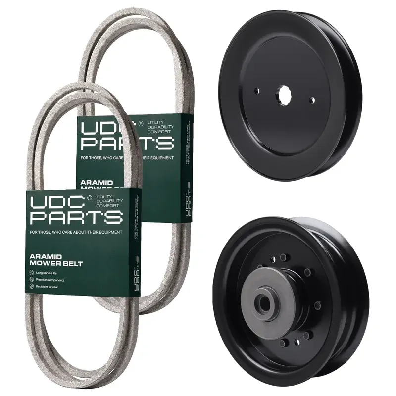 UDC Parts Mower Kit / Belt 130969 + Belt 405143 + Pulley 532129861 + Pulley 532196104 / Fits Husqvarna YTH2242TDF