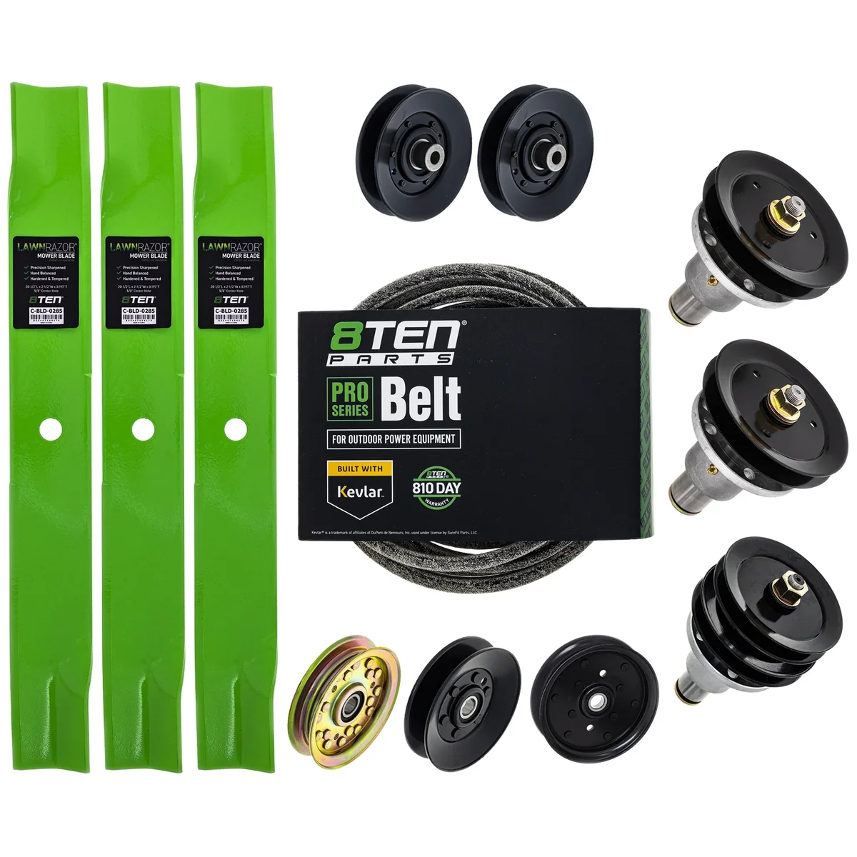Blade Spindle Belt Idler Kit for Exmark Turf Tracer 103-8075 103-8074 60-Inch