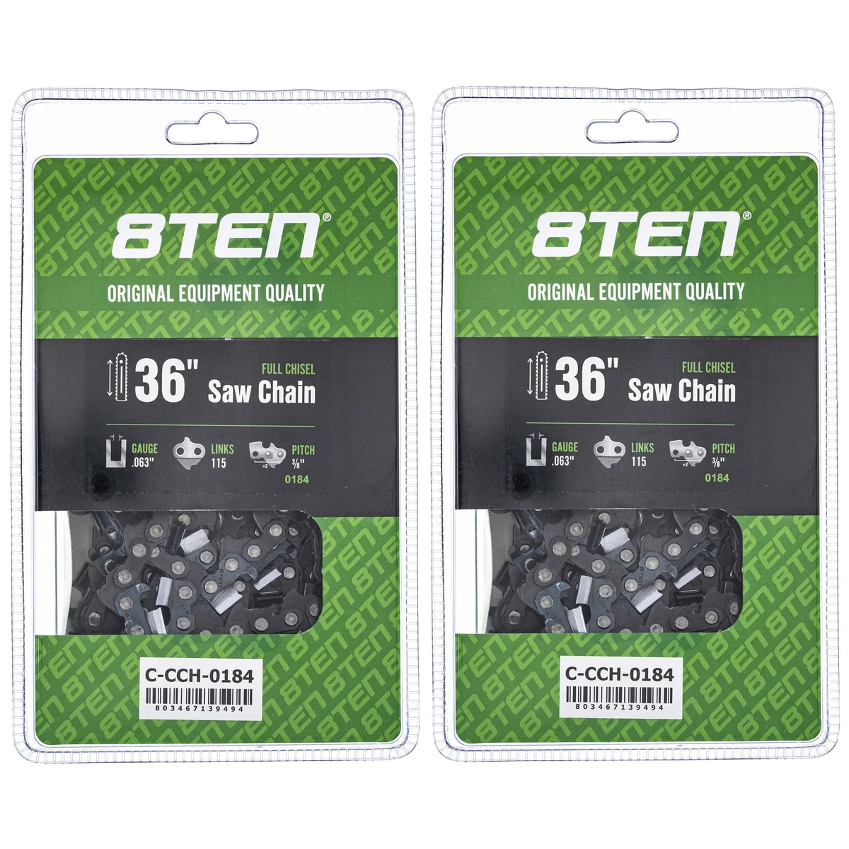 Chainsaw Chain 36 Inch .063 3/8 115DL For Dolmar Solo Makita 75EXJ115G 75EXL115G H50S115 36RSF115 | 2-PACK