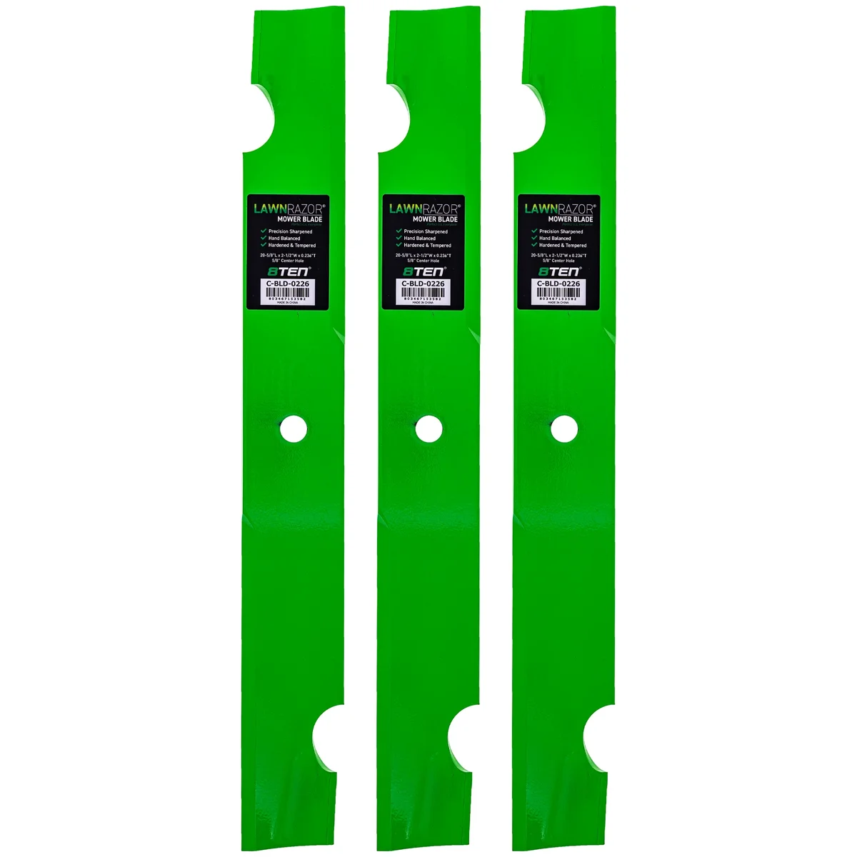 LawnRAZOR Notched High Lift Blade For Toro Exmark Toro 038-6060-00 1-613112 108-1114 105-7718-03 | 3-PACK