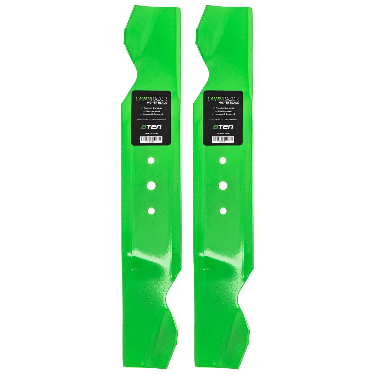 LawnRAZOR Notched High Lift Blade For MTD Ranch King Yard-Machines 742-0496 | 2-PACK