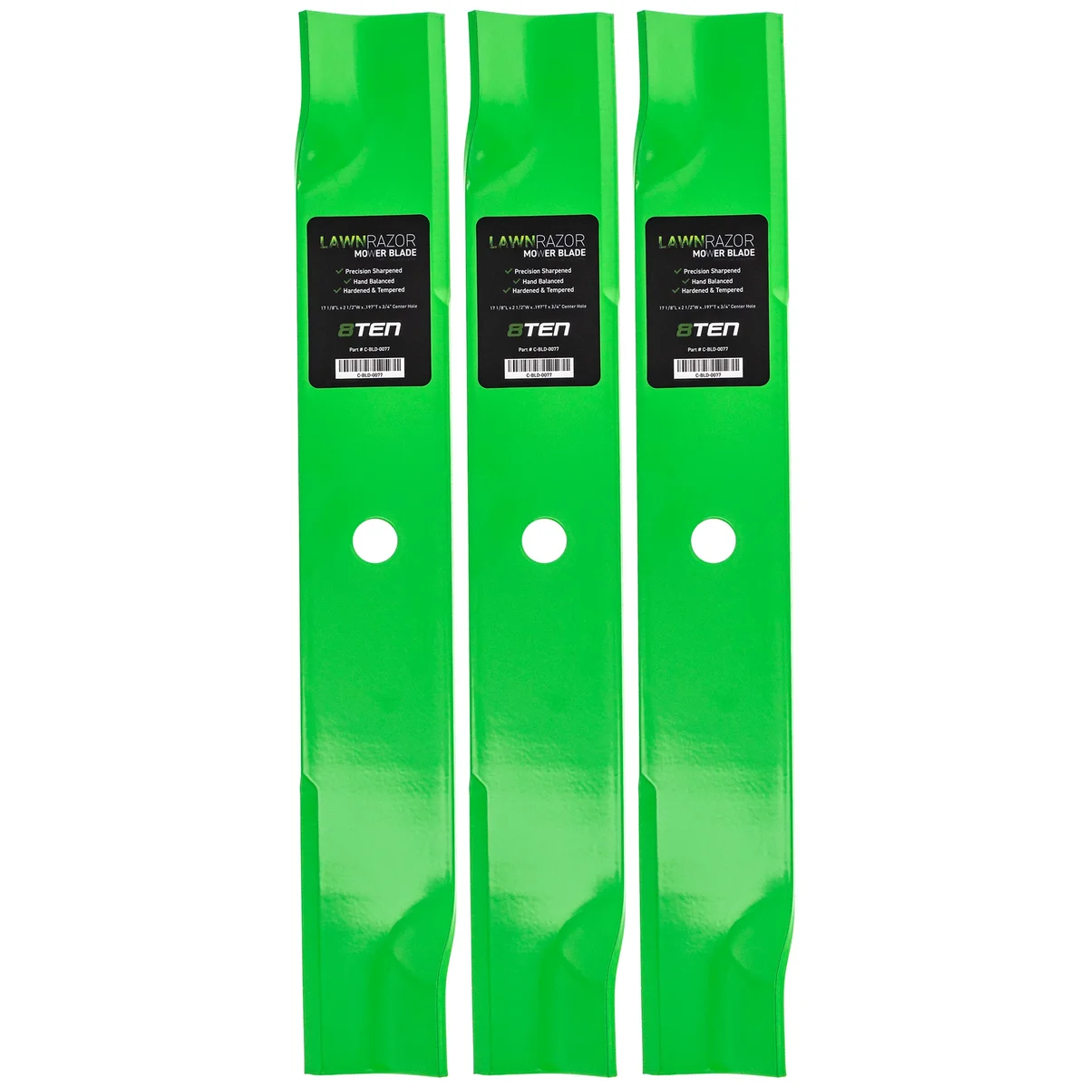 LawnRAZOR Low-Lift Blade For John Deere M86209 AM39966 | 3-PACK