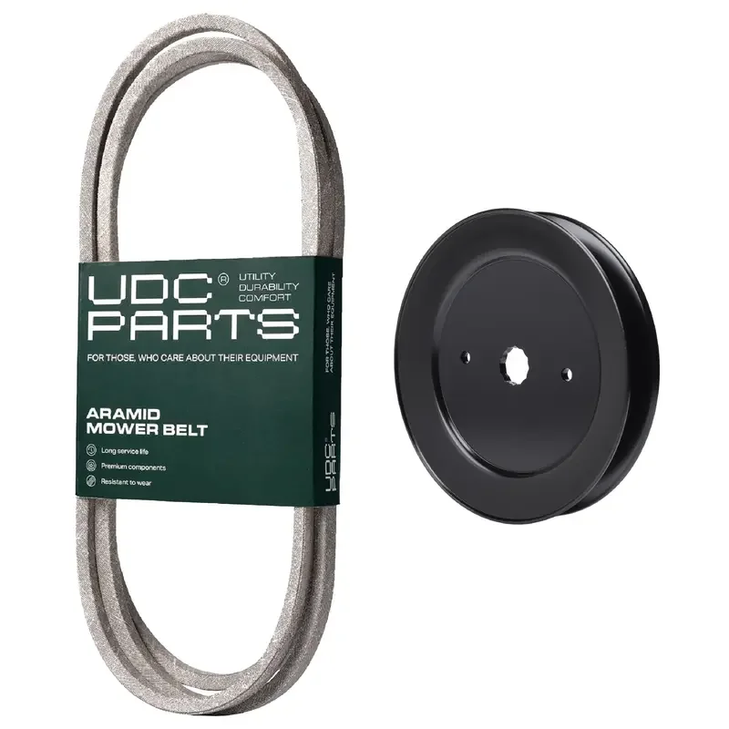 UDC Parts Mower Kit / Belt 144959 + Pulley 129861 / Fits Huskee TS2050B TS2050C TS2051D TS20CH50A TS20H50C TS22H50A TS22H50B