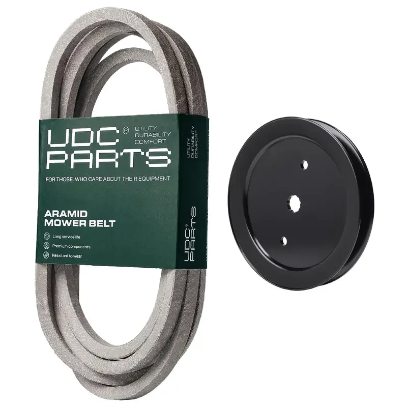 UDC Parts Mower Kit / Belt 539117245 + Pulley 195945 / Fits Husqvarna RZ4219 RZ4221BF
