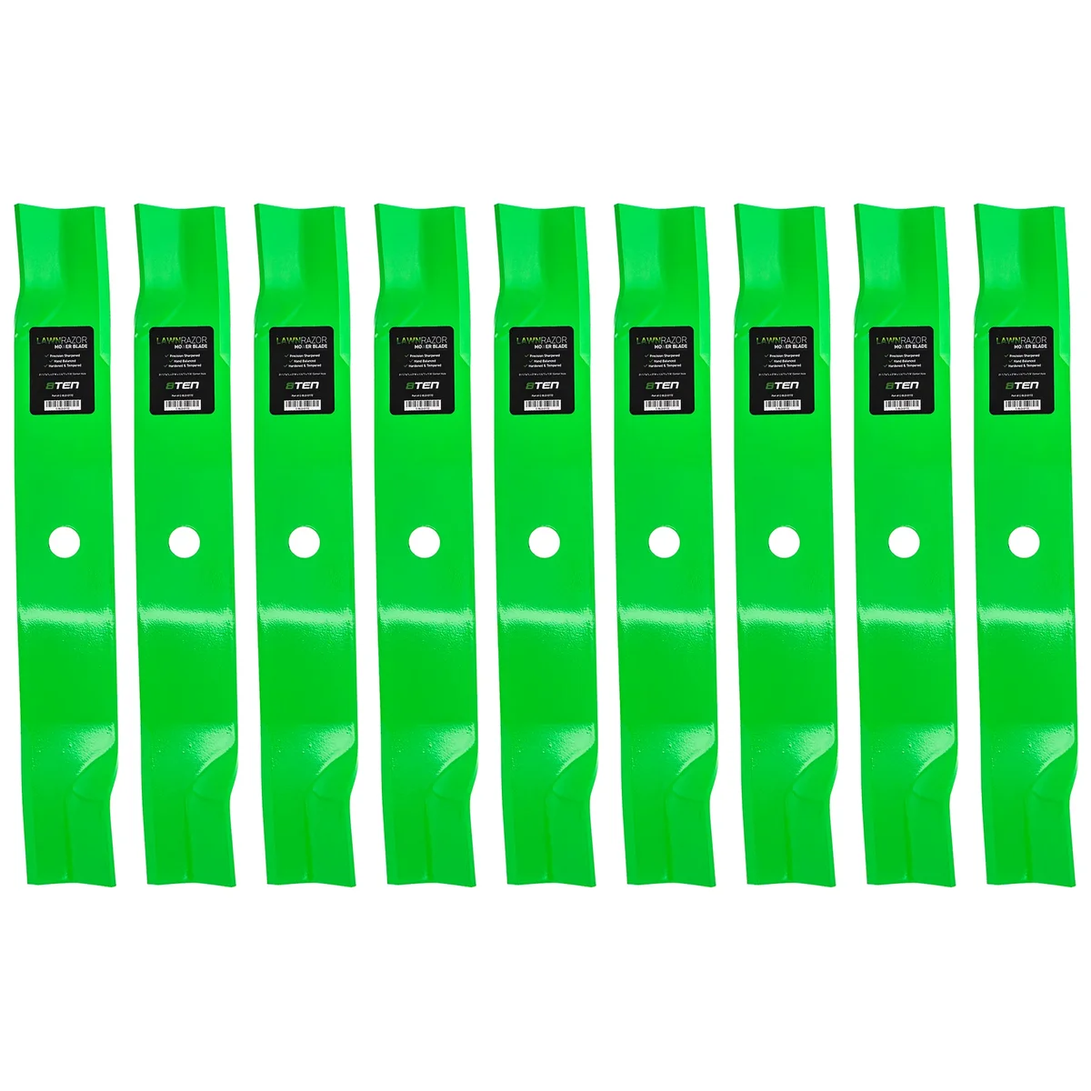 LawnRAZOR High Lift Blade For John Deere M128485 TCU15881 M131958 M144196 M163983 M168223 | 9-PACK