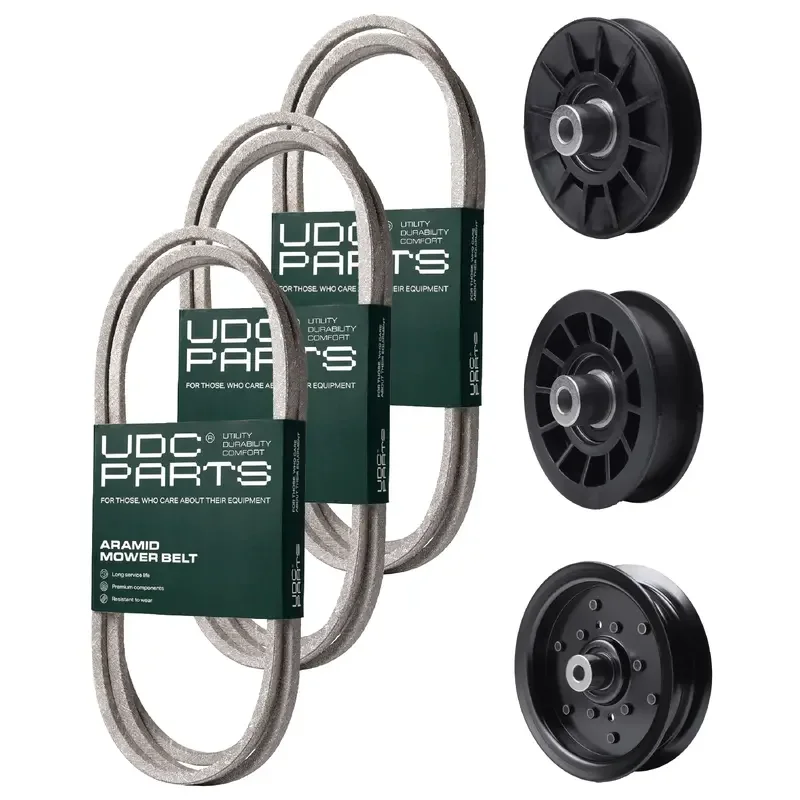 UDC Parts Mower Kit / Belt 130969 + Belt 138255 + Belt 197253 + Pulley 532194326 + Pulley 532196106 + Pulley 532194327 / Fits Jonsered LT2217A