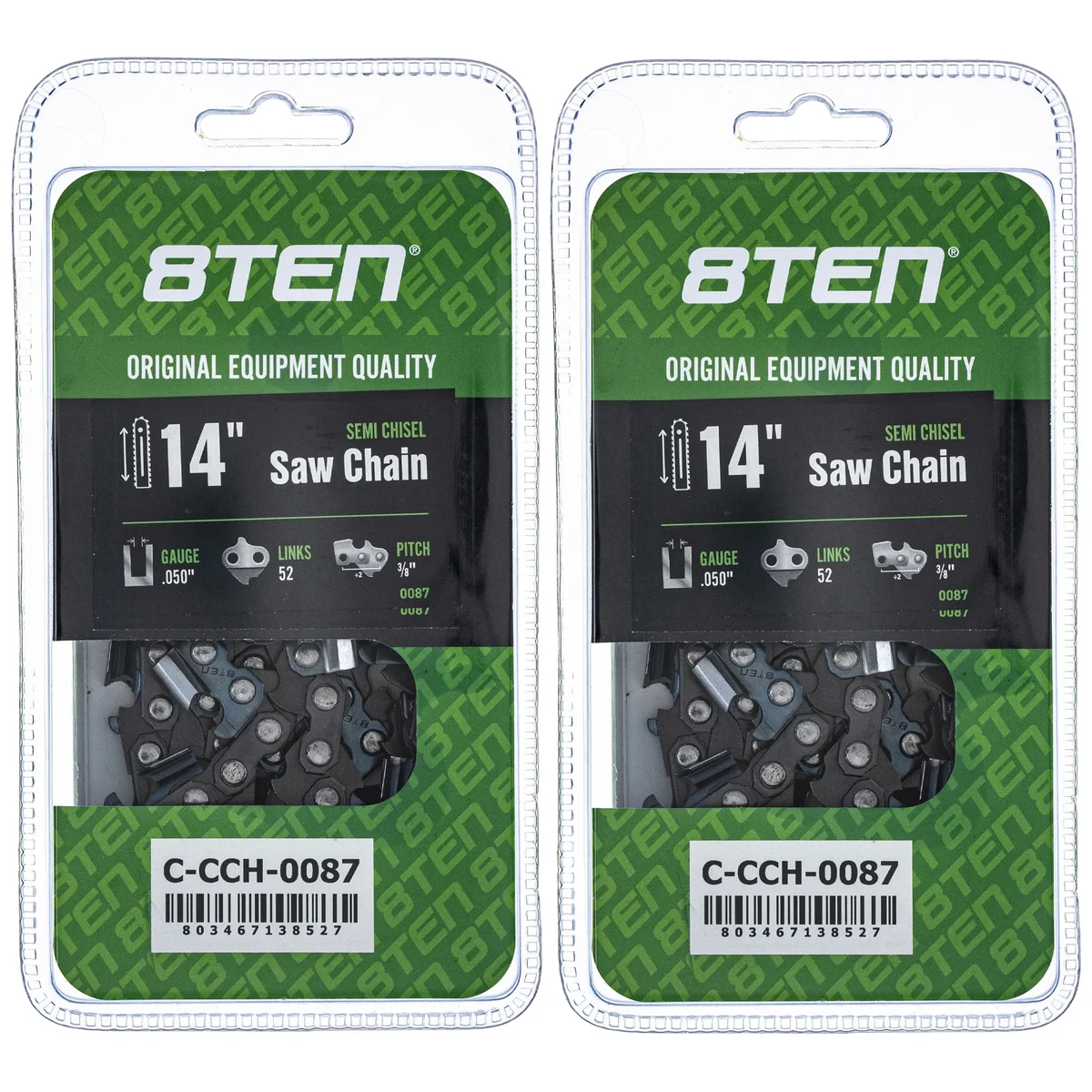 Chainsaw Chain 14 Inch .050 3/8 52DL For Homelite Echo Makita 576936552 501847052 91PX52CQ 585422152 | 2-PACK