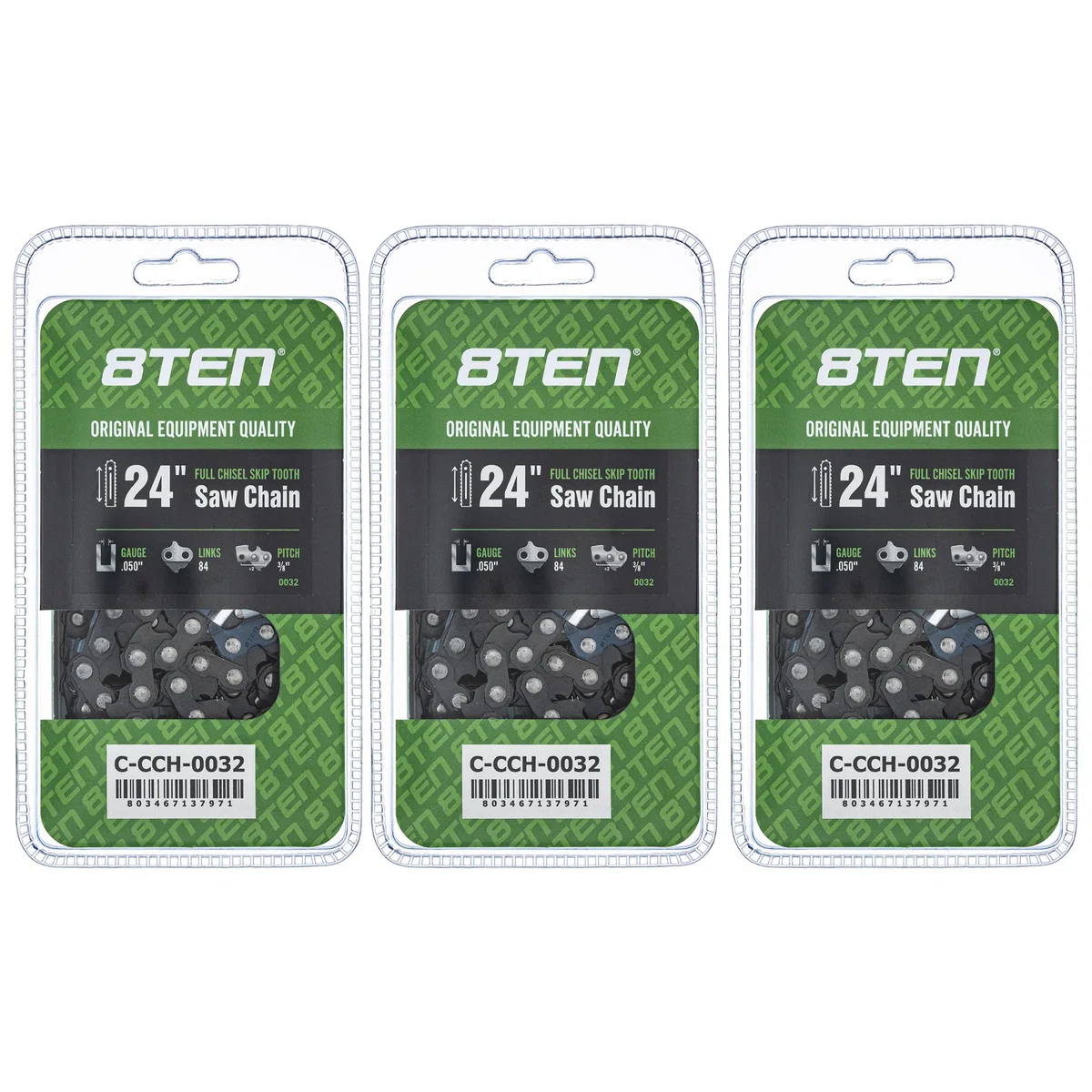 Chainsaw Chain 24 Inch .050 3/8 84DL For Stihl Echo Solo 501842584 585550084 72LPX84CQ 501842784 | 3-PACK