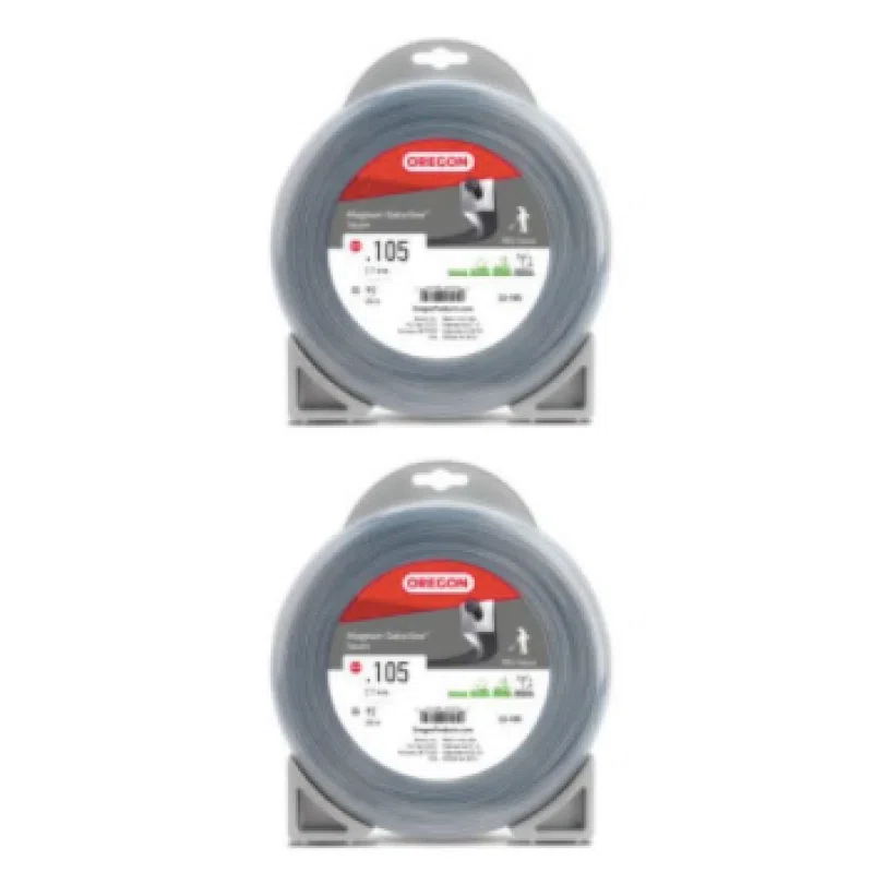 2PK Oregon 22-905 Magnum Gatorline Square Trimmer Line .105" by 90' Donut
