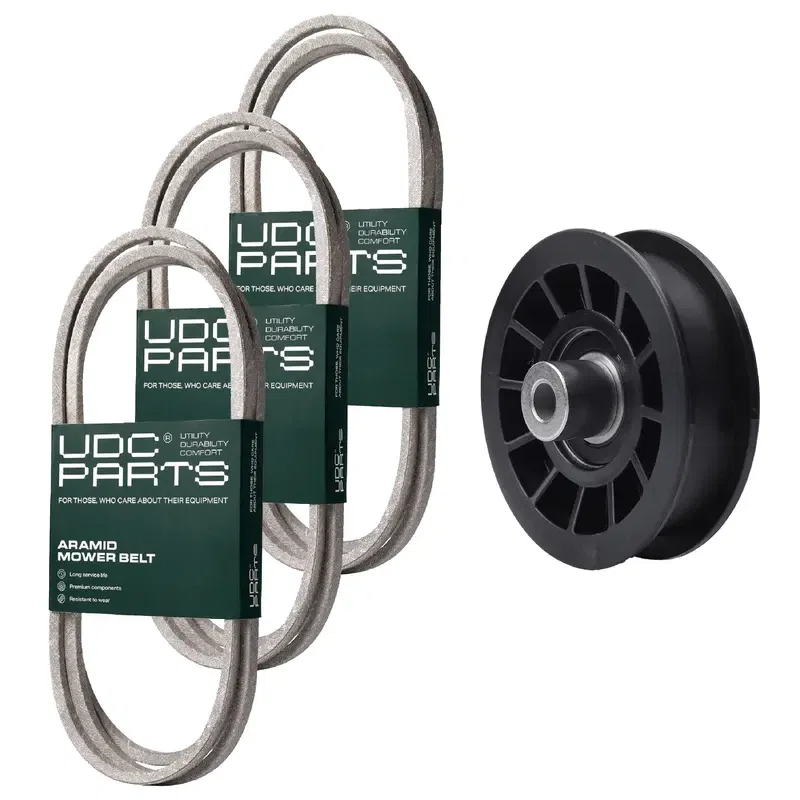 UDC Parts Mower Kit / Belt 130969 + Belt 138255 + Belt 140218 + Pulley 532194327 / Fits Husqvarna LTH151