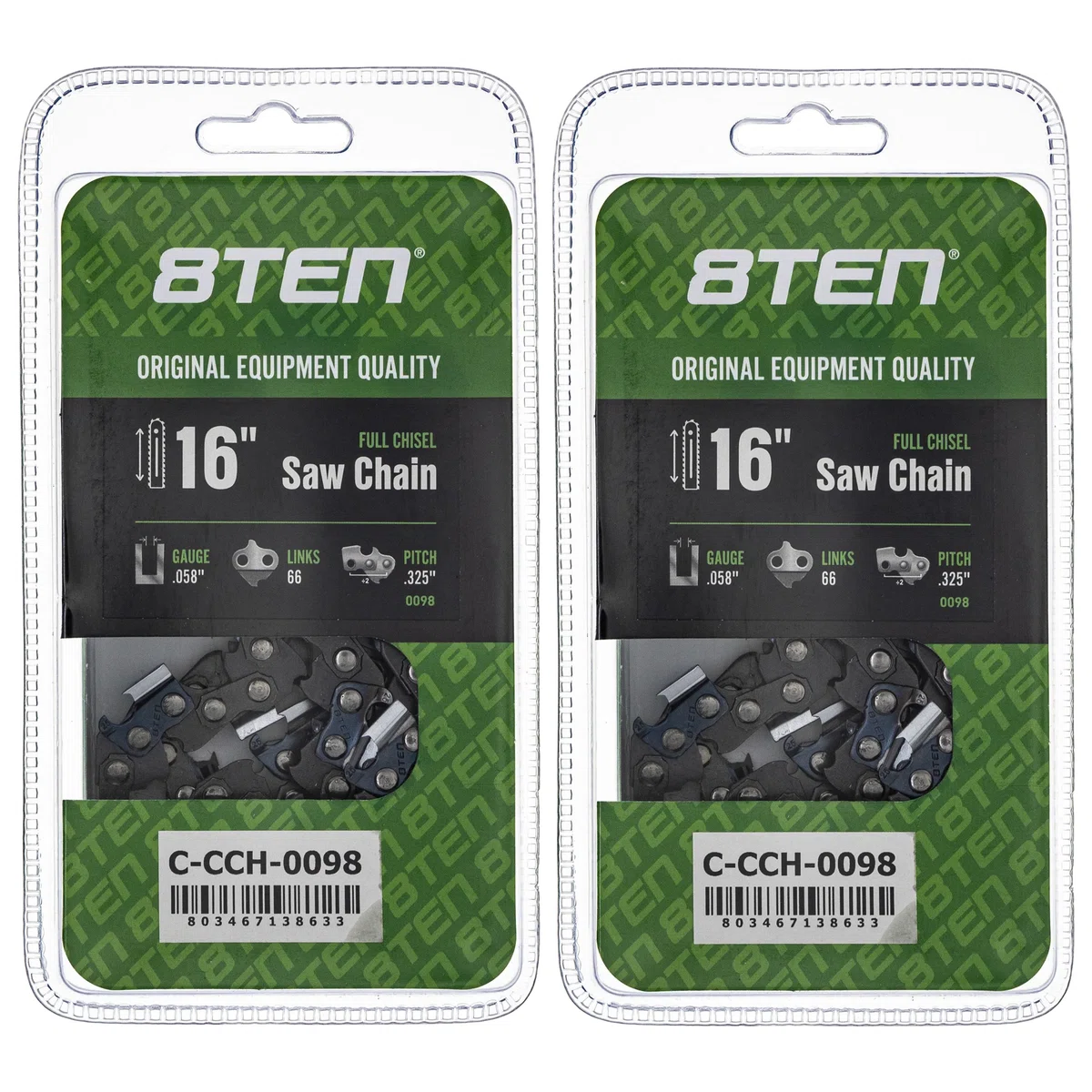 Chainsaw Chain 16 Inch .058 .325 66DL For Solo Dolmar Homelite 21LPX066G 501840766 591101266 | 2-PACK