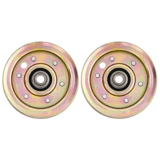 Flat Idler Pulley Set For Husqvarna Poulan Pro Jonsered 177968 193197 532177968 532193197 21546308 | 2-PACK