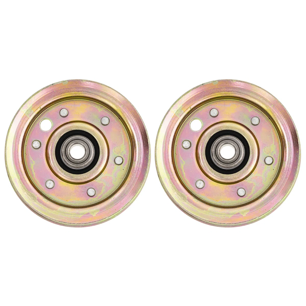 Flat Idler Pulley Set For Husqvarna Poulan Pro Jonsered 177968 193197 532177968 532193197 21546308 | 2-PACK