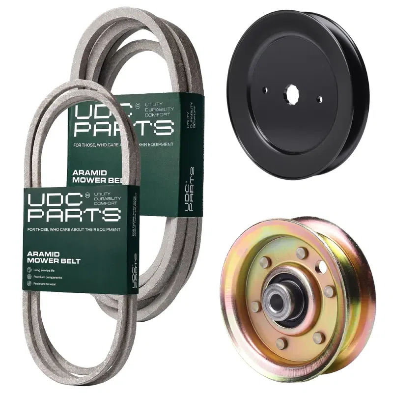 UDC Parts Mower Kit / Belt 174883 + Belt 539109243 + Pulley 129861 + Pulley 173437 / Fits Husqvarna LTH1542