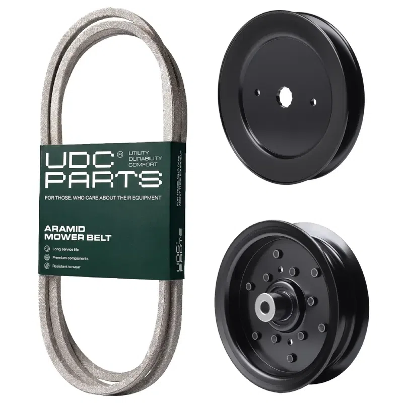 UDC Parts Mower Kit / Belt 144959 + Pulley 129861 + Pulley 532196106 / Fits RedMax YT1842