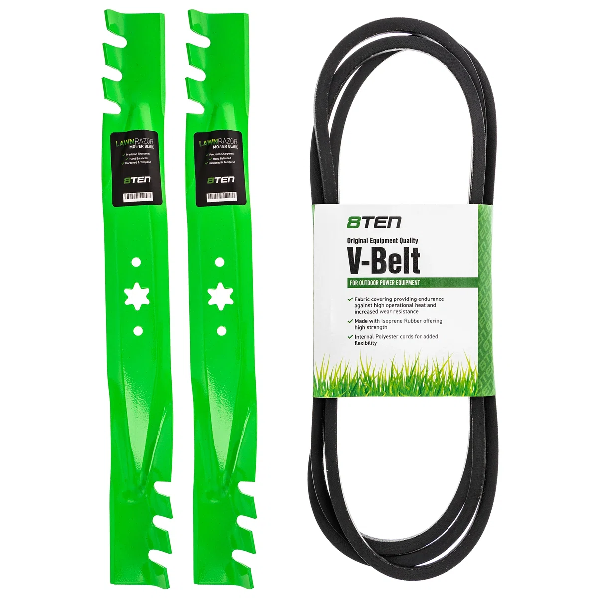 Mower Blades & Deck Belt Kit For Columbia Troy-Bilt Toro MK1007764