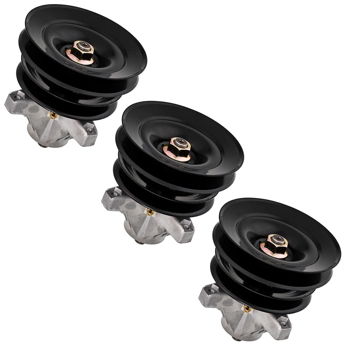 Deck Spindle Double Pulley Set For Huskee Yard-Machines Yard-Man 918-0429 918-0269 618-0269 618-0429 | 3-PACK