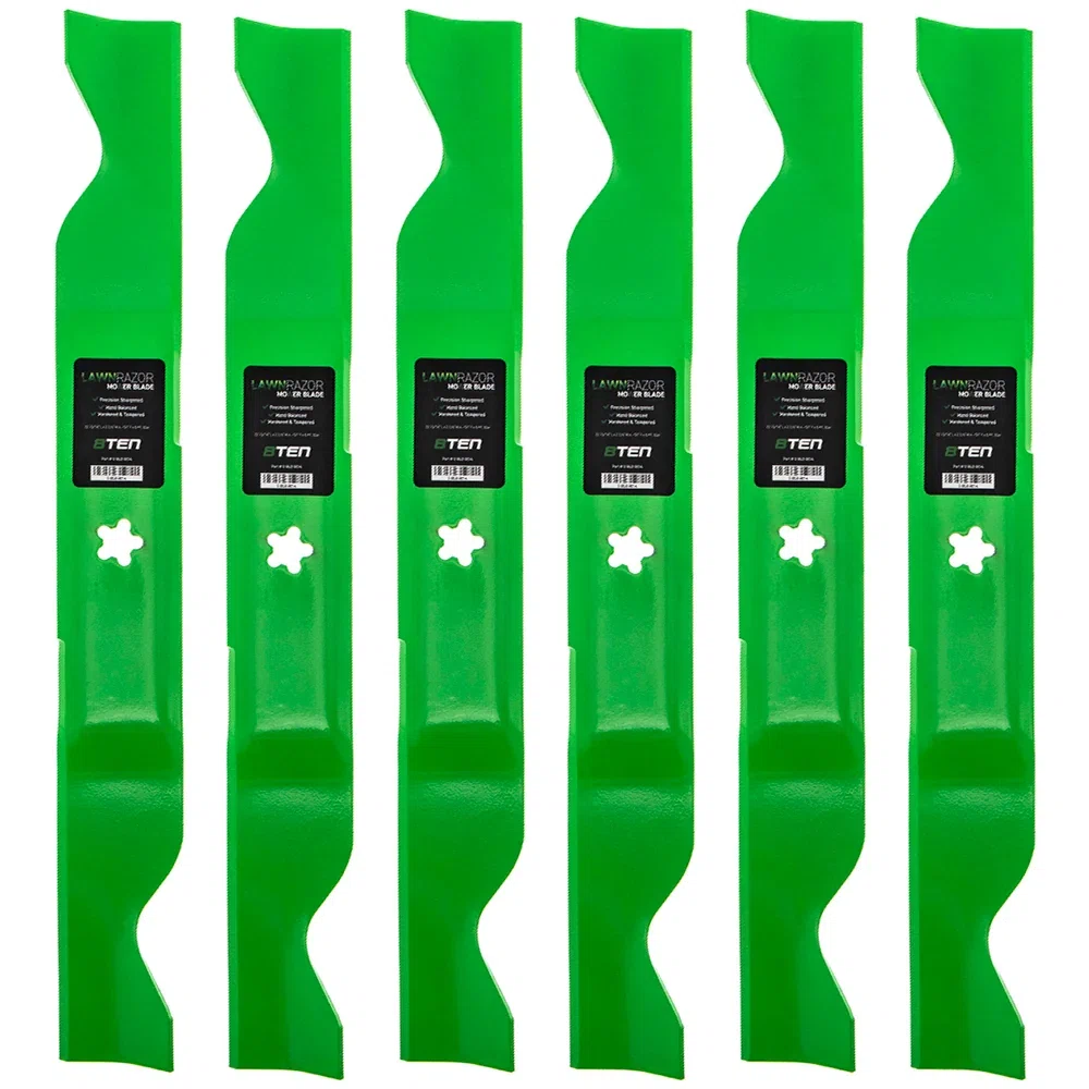 LawnRAZOR Notched High Lift Blade For Husqvarna Husqvarna Poulan Pro 532405380 405380 403107 | 6-PACK
