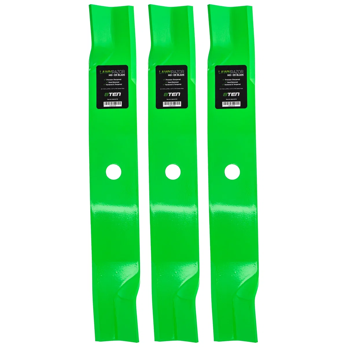 LawnRAZOR High Lift Blade For John Deere M128485 TCU15881 M131958 M144196 M163983 M168223 | 3-PACK