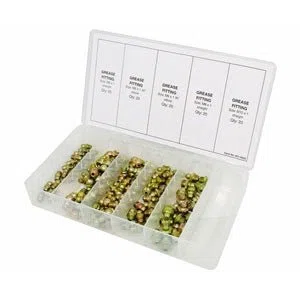 100 Piece Metric Grease Fitting Assortment | 5897