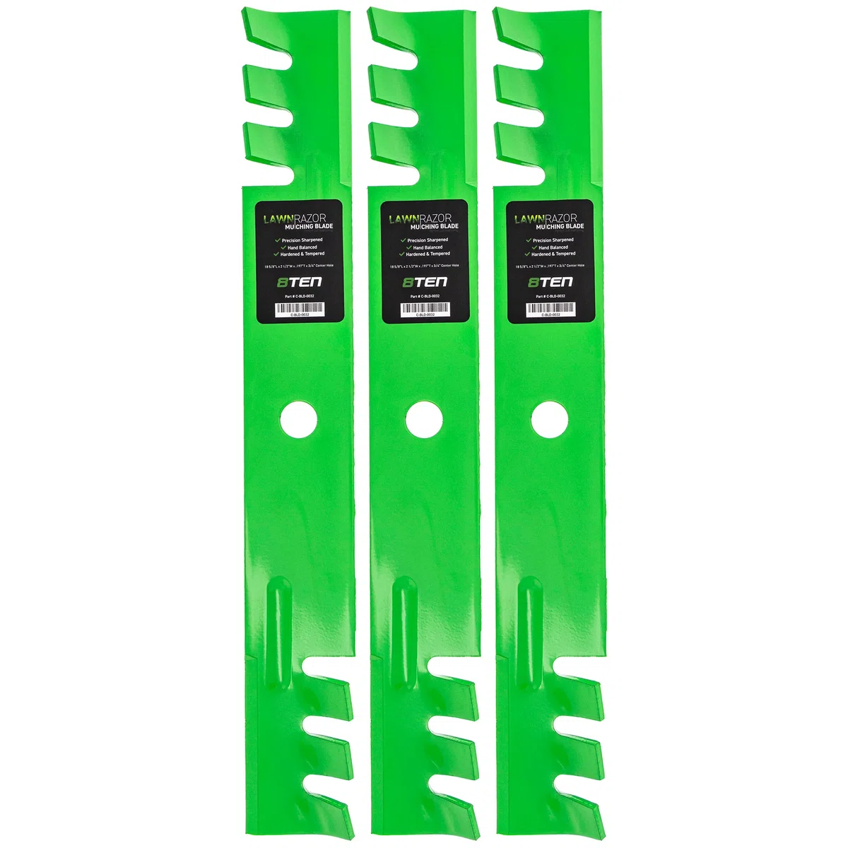 LawnRAZOR Toothed Blade For John Deere Scotts Sabre M115496 GY20569 M113518 M115329 M114582 | 3-PACK