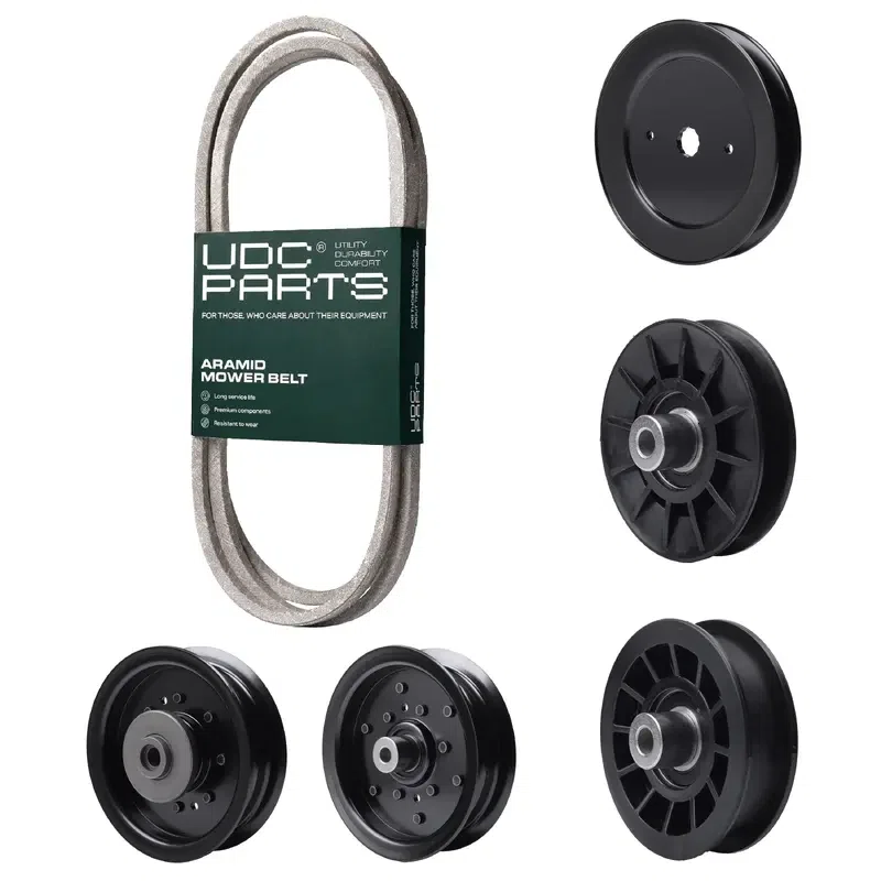 UDC Parts Mower Kit / Belt 130969 + Pulley 532129861 + Pulley 532194326 + Pulley 532194327 + Pulley 532196104 + Pulley 532196106 / Fits Husqvarna YT42DXL YT42DXLS YTH2642TDF