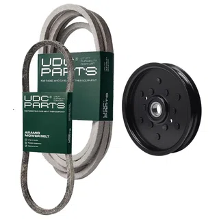 UDC Parts Mower Kit / Belt M154157 + Belt M158131 + Pulley AM106627 / Fits John Deere Z425 EZTrak 48" Deck Z425 EZTrak 54" Deck Z445 EZTrak 48" Deck Z445 EZTrak 54" Deck Z445 EZTrak 54" High C Deck