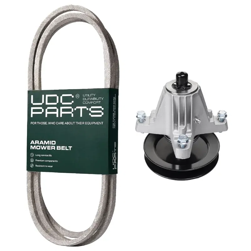 UDC Parts Mower Kit / Belt 754-05027A + Spindle 618-06981 / Fits Cub Cadet XT1-LT50 XT1-LT50 Fab XT2-LX50