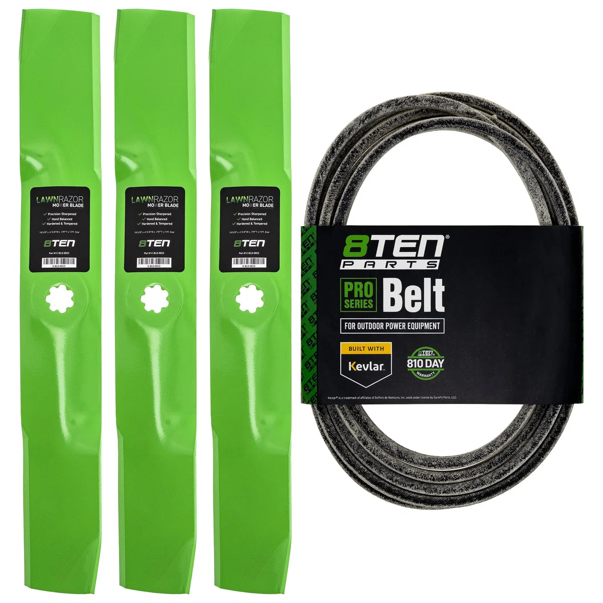Mower Blades & Deck Belt Kit For John Deere MK1007803