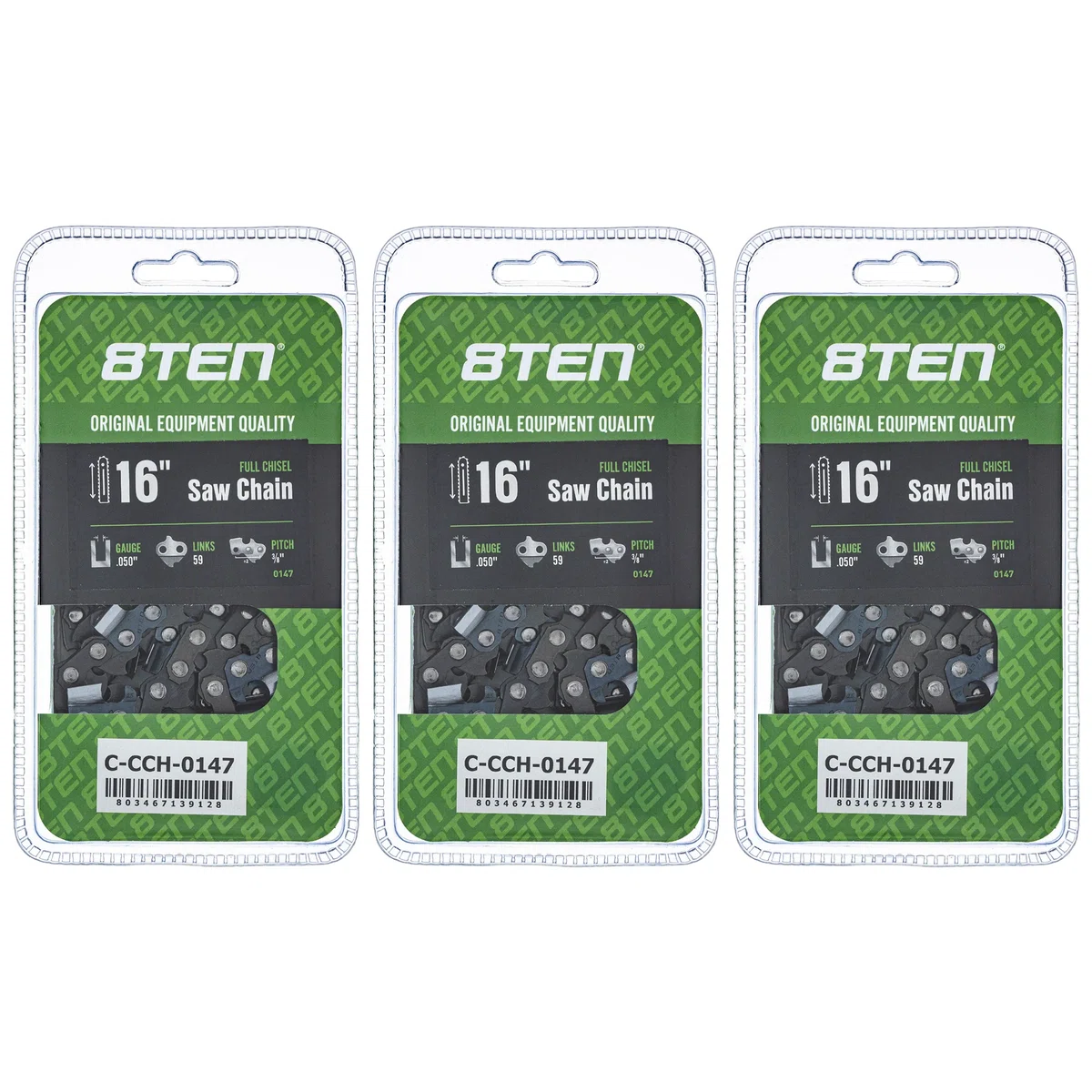 Chainsaw Chain 16 Inch .050 3/8 59DL For Homelite Makita H8059 D59 33RS359E | 3-PACK
