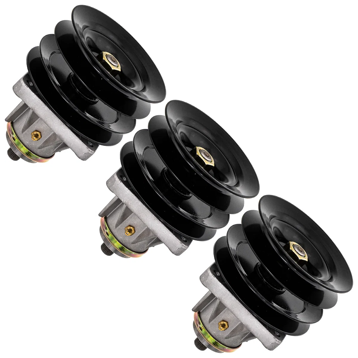 Deck Spindle Double Pulley Set For Yard-Machines Troy-Bilt Yard-Man 918-0596 918-0596B 918-0596D | 3-PACK