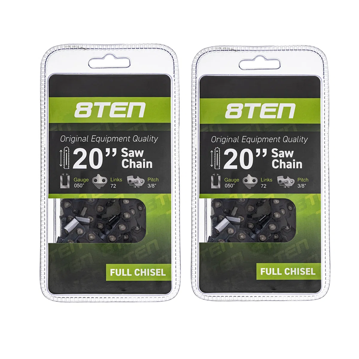 Chainsaw Chain 20 Inch .050 3/8 72DL For Husqvarna Stihl Makita 501842672 591129972 531300555 | 2-PACK