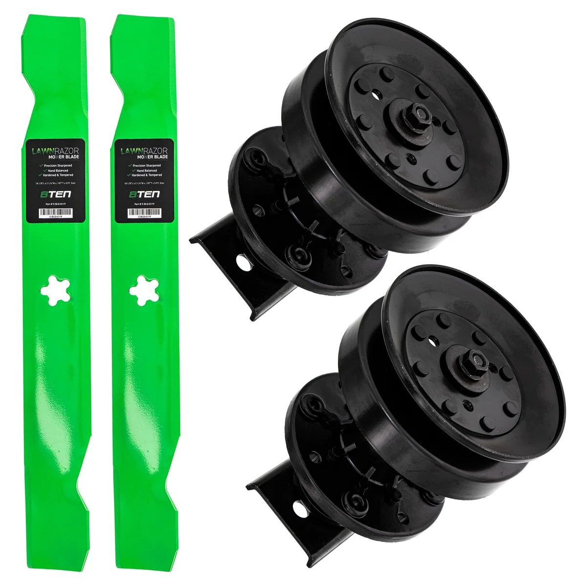 Mower Blades & Deck Spindles Kit For Poulan Pro Husqvarna MK1005482