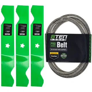 Mower Blades & Deck Belt Kit For Husqvarna Poulan Pro Jonsered MK1007802