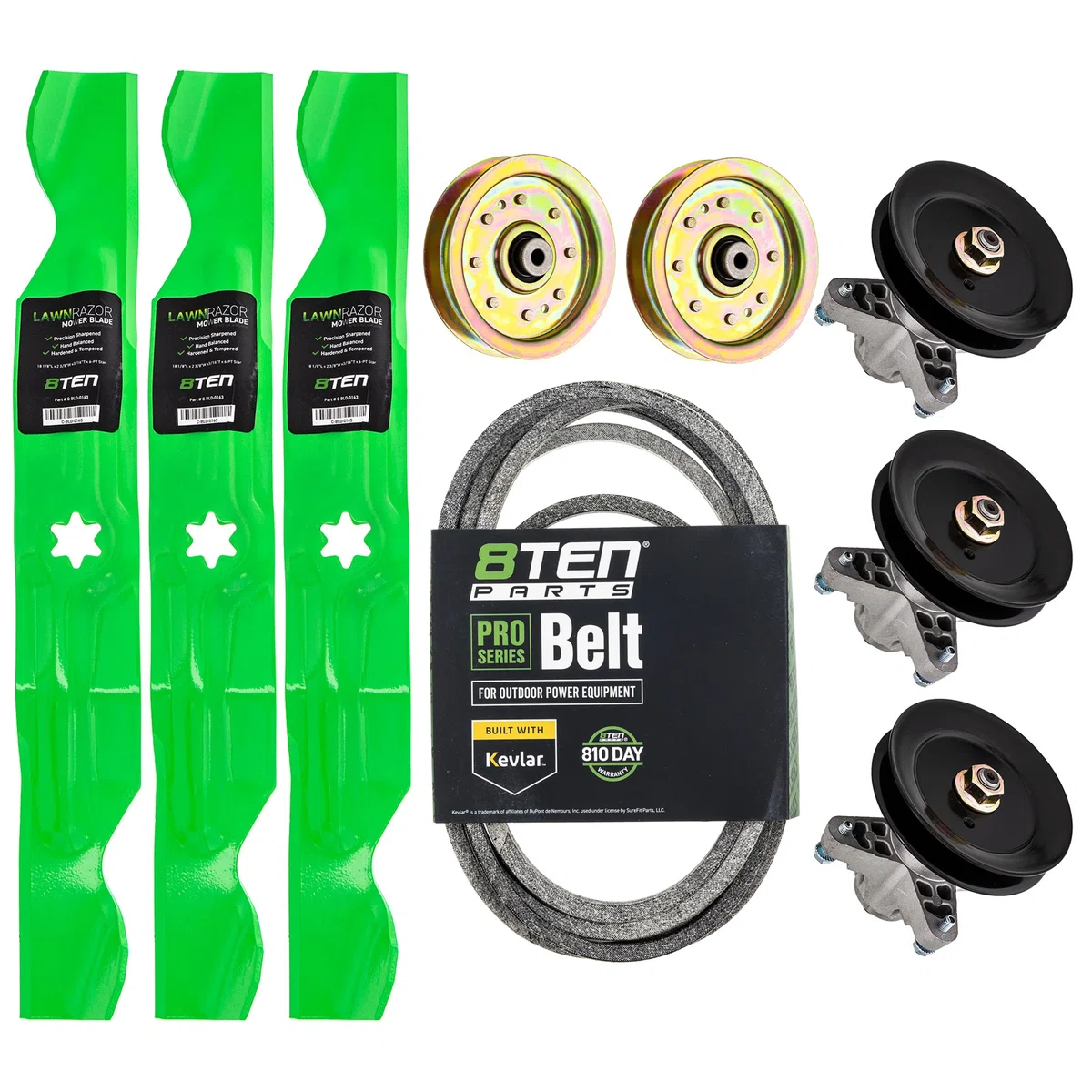 Blade Spindle Belt Idler Deck Kit For Cub Cadet Columbia White Outdoor MK1009617