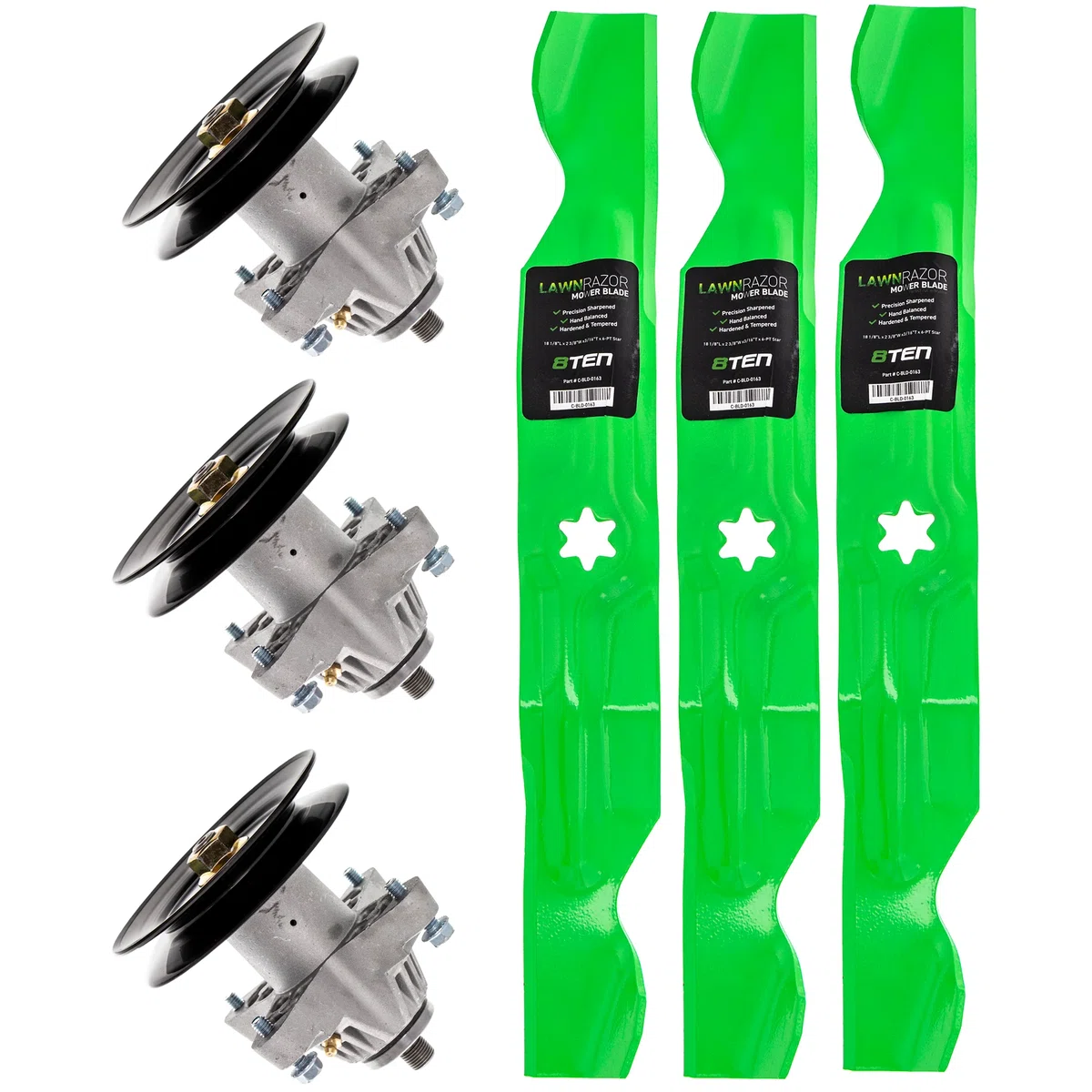 Deck Spindle & Mower Blade Kit For Cub Cadet Troy-Bilt Columbia MK1002287