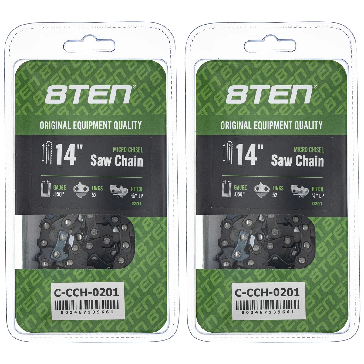 Chainsaw Chain 14 Inch .050 3/8 LP 52DL For Homelite | 2-PACK