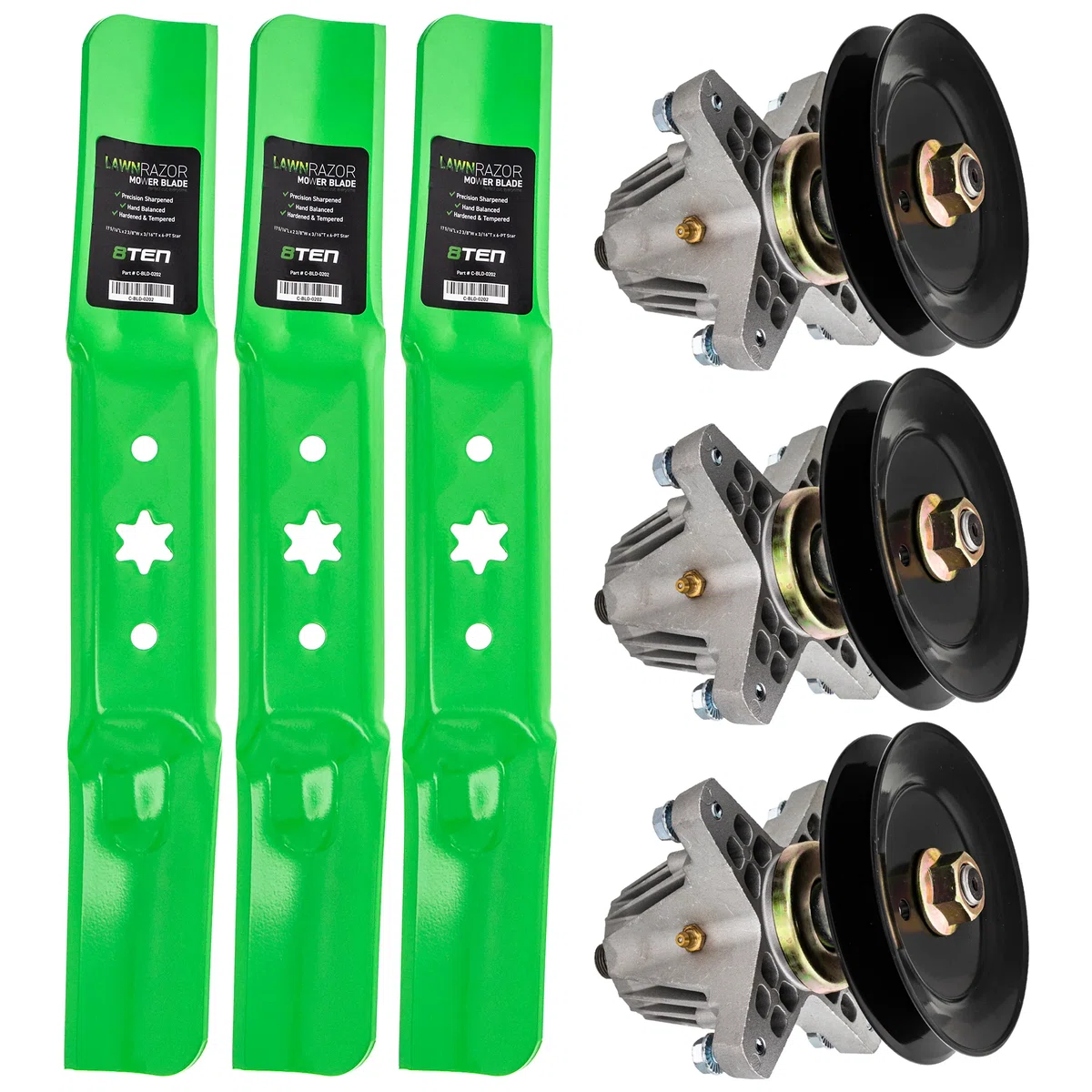 Deck Spindle & Mower Blade Kit For Cub Cadet Troy-Bilt Craftsman MK1002412