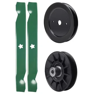UDC Parts Mower Kit / Pulley 532129861 + Pulley 532194326 + Pulley 532194327 + 2 Pack Blades 532138497 / Fits Husqvarna GTH27V52LS