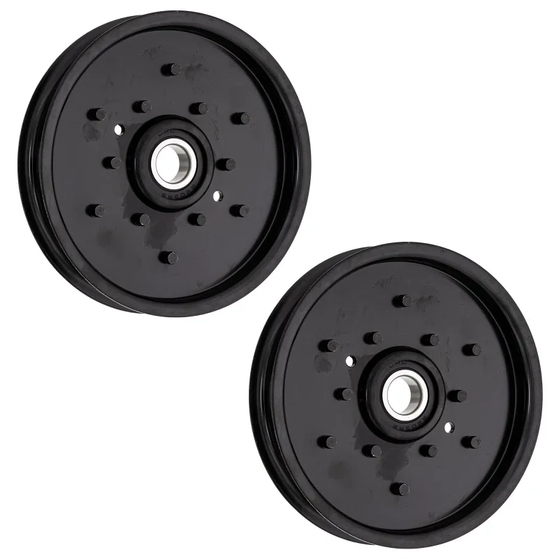 Flat Idler Pulley Set For John Deere Sabre Scotts AM106627 AUC16698 am121602 | 2-PACK