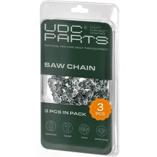 10 Inch Chainsaw Chain, 3/8" Pitch, 043 Gauge, 40 DL, Replace R40, For Ryobi Cordless Pole Saw 18v chainsaw TP26, TP30, P540 - P547, CS1800 S20500, Craftsman Makita and More - 3 Pack