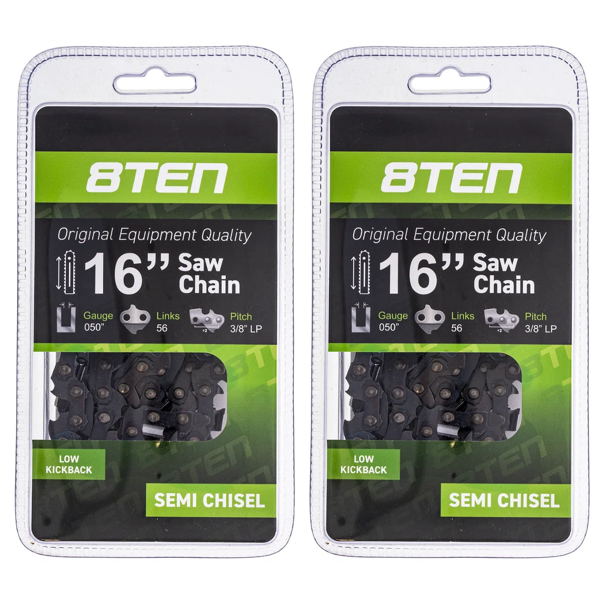 Chainsaw Chain 16 Inch .050 3/8 56DL For Poulan Makita Husqvarna 576936556 501847056 585422156 | 2-PACK