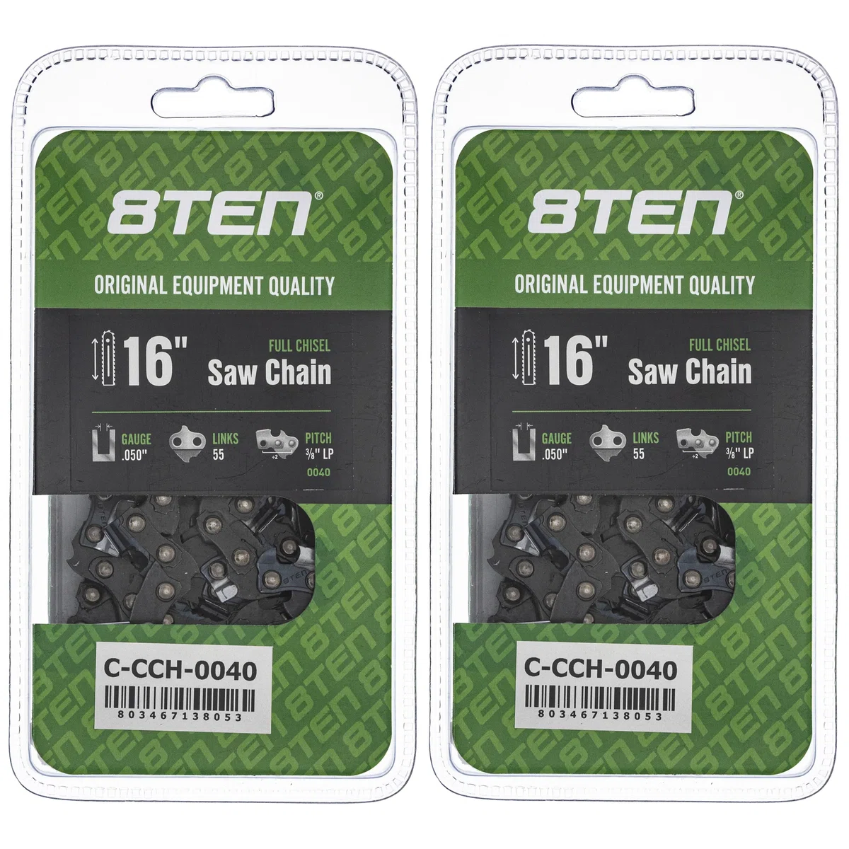 Chainsaw Chain 16 Inch .050 3/8 LP 55DL For Stihl Homelite Oleo Mac 91VXL055G 91PXL055G 91PX055G | 2-PACK