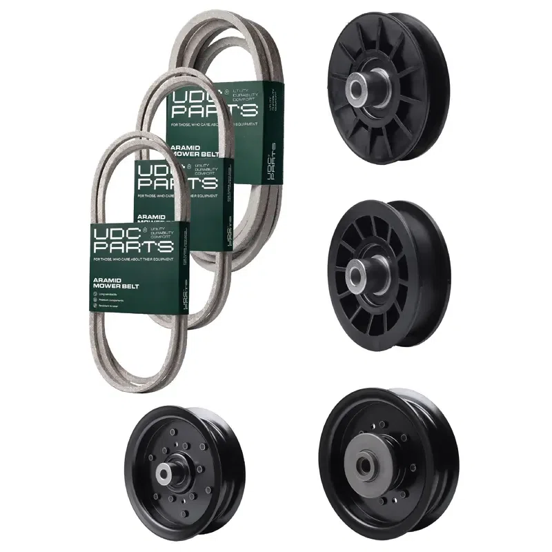 UDC Parts Mower Kit / Belt 130969 + Belt 140218 + Belt 197242 + Pulley 532194326 + Pulley 532196106 + Pulley 532194327 / Fits Husqvarna YTH220 Twin YTH2448T