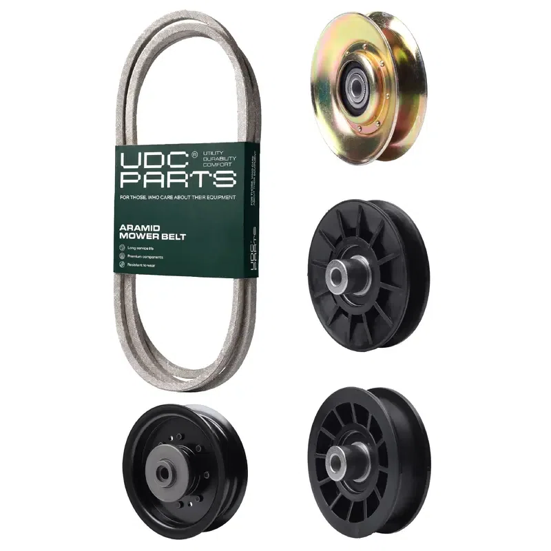 UDC Parts Mower Kit / Belt 138255 + Pulley 127783 + Pulley 532194326 + Pulley 532194327 + Pulley 532196104 / Fits Husqvarna LT1597